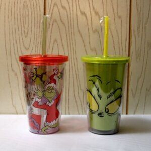 Grinch Holiday Tumblers (Set of 2) - New with Tags